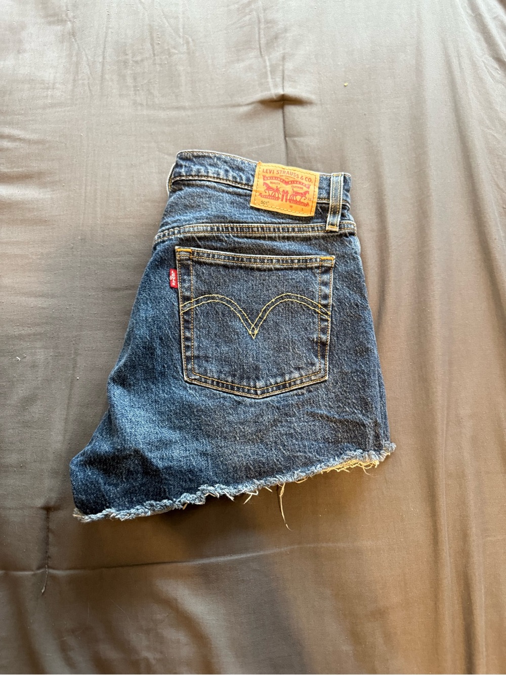 Levi's Dark Blue Denim Cutoff Jean Shorts